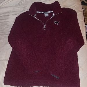 PINK maroon sherpa